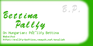 bettina pallfy business card